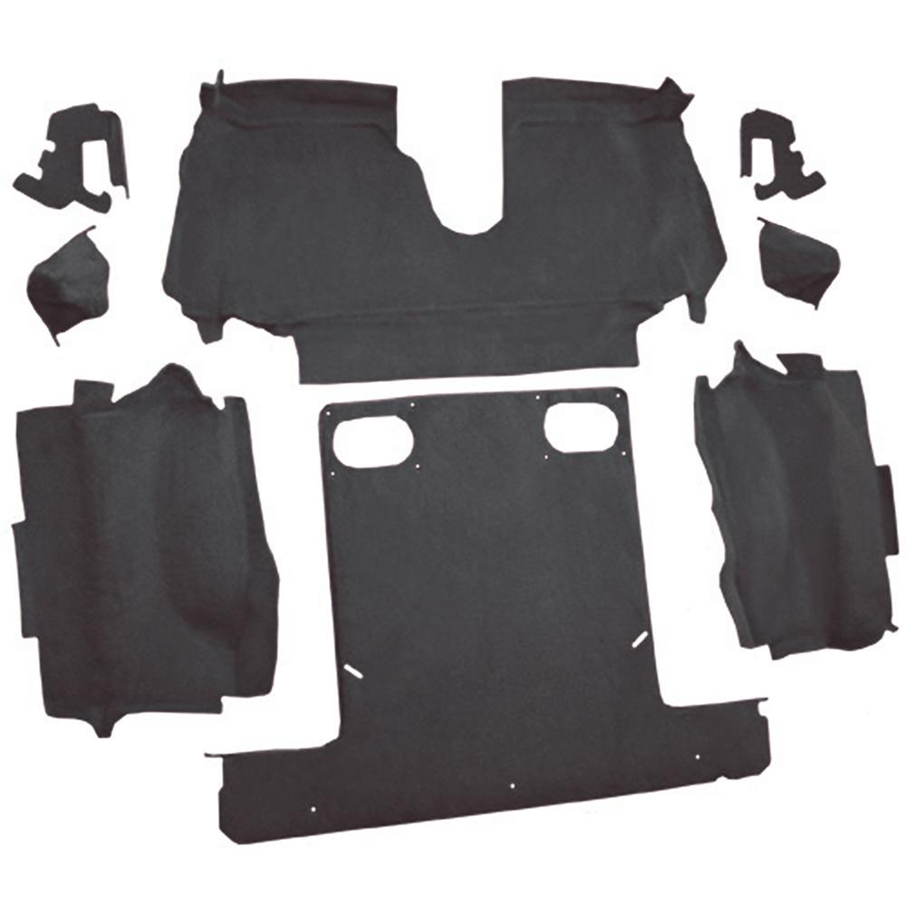 1986-89 Chevrolet Corvette Convertible Rear Molded Carpet Cutpile Graphite