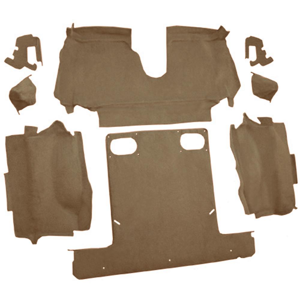 1986-89 Chevrolet Corvette Convertible Rear Molded Carpet Cutpile Cognac