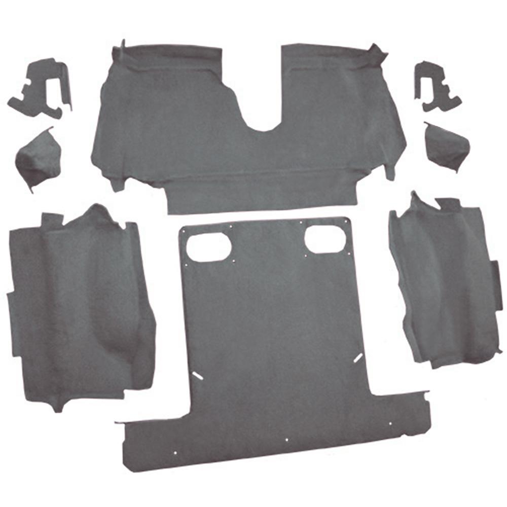 1986-89 Chevrolet Corvette Convertible Rear Molded Carpet Cutpile Smoke