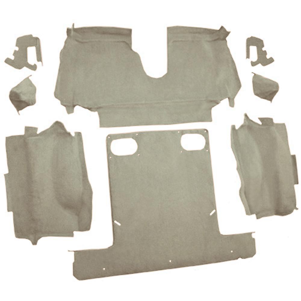 1986-89 Chevrolet Corvette Convertible Rear Molded Carpet Cutpile Saddle / Biscuit