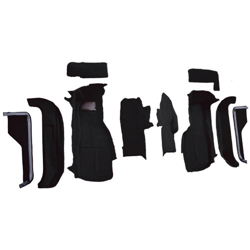 1988-89 Chevrolet Corvette Front Molded Carpet Set Cutpile Black