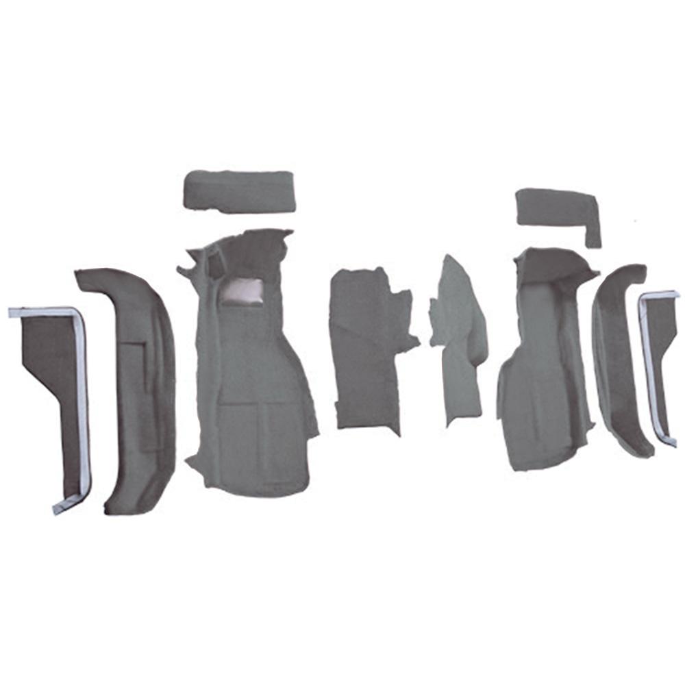 1988-89 Chevrolet Corvette Front Molded Carpet Set Cutpile Smoke