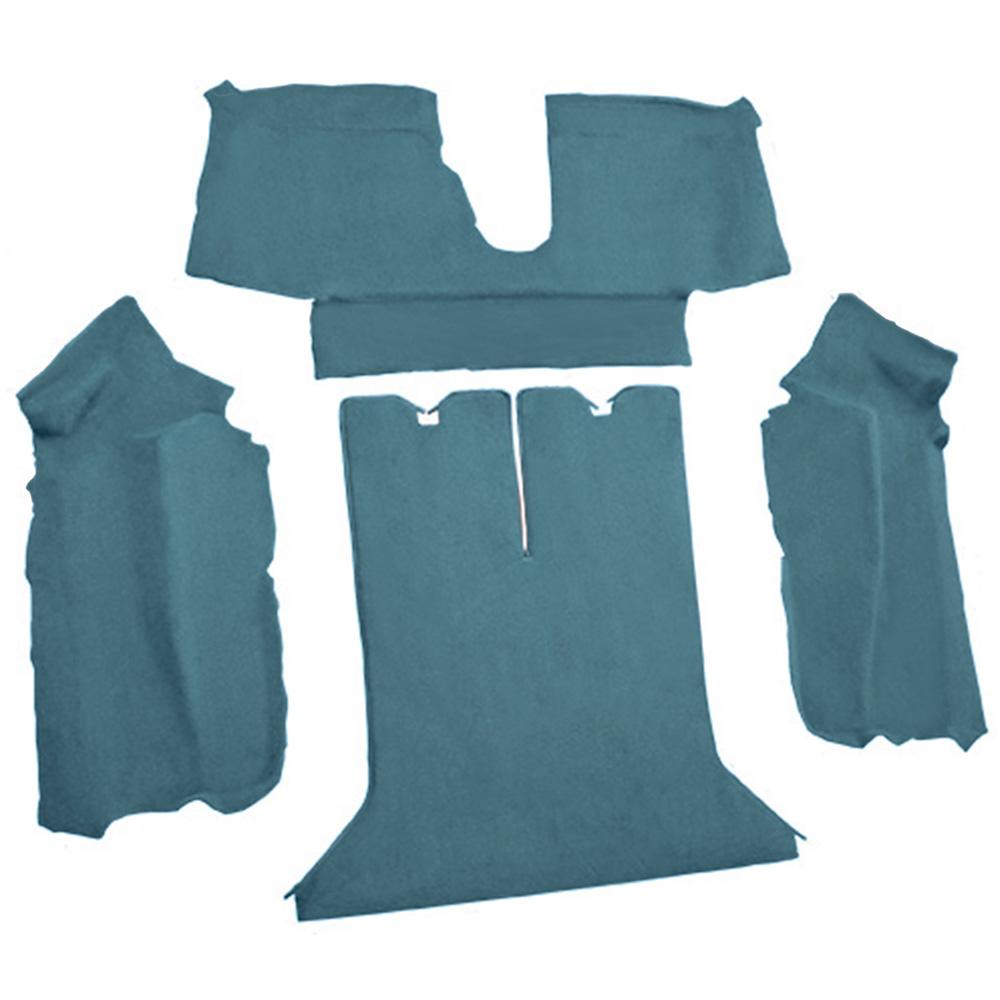 1988-89 Chevrolet Corvette Coupe Rear Molded Carpet Cutpile Metallic Blue