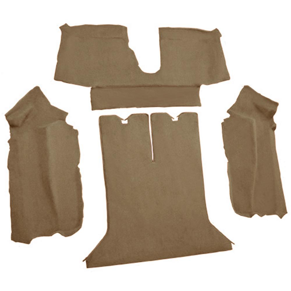 1988-89 Chevrolet Corvette Coupe Rear Molded Carpet Cutpile Cognac