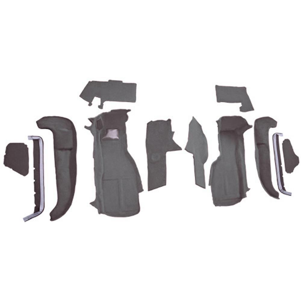 1988-89 Chevrolet Corvette Front Molded Carpet Set Cutpile Smoke