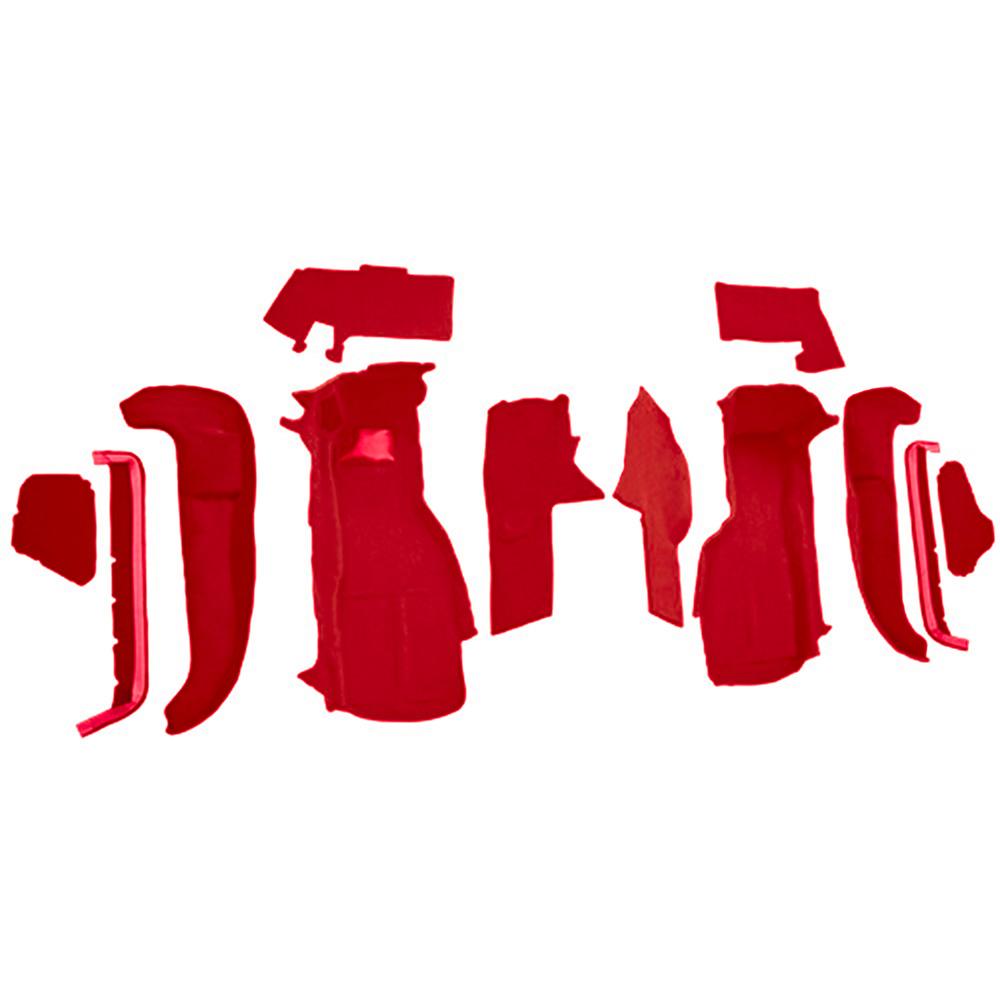 1988-89 Chevrolet Corvette Front Molded Carpet Set Cutpile Torch Red