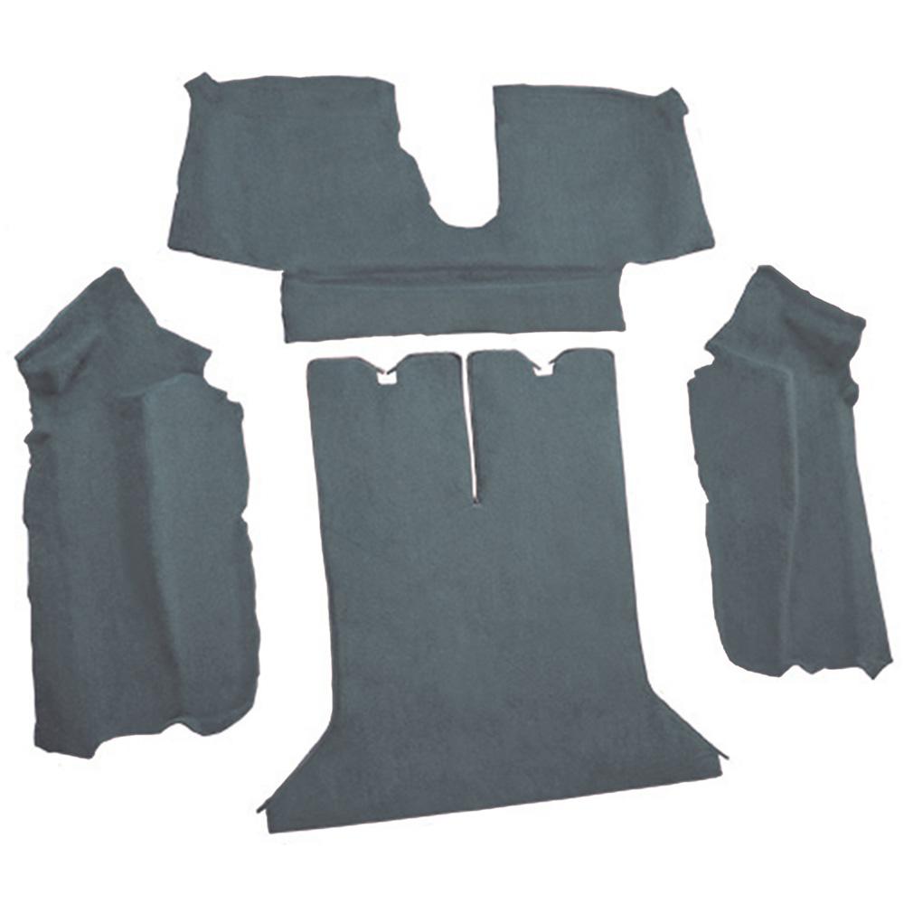 1990-93 Chevrolet Corvette Coupe w/ 2 Door Latches Rear Molded Carpet Cutpile Steel Blue / Crystal Blue