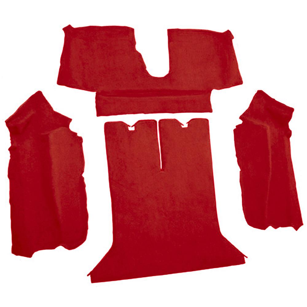 1990-93 Chevrolet Corvette Coupe w/ 2 Door Latches Rear Molded Carpet Cutpile Flame Red