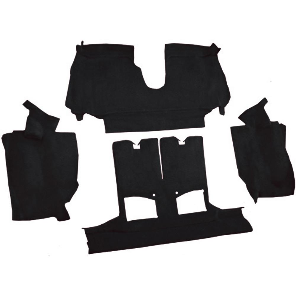 1990-93 Chevrolet Corvette Convertible w/ 2 Door Latches Rear Molded Carpet Cutpile Black