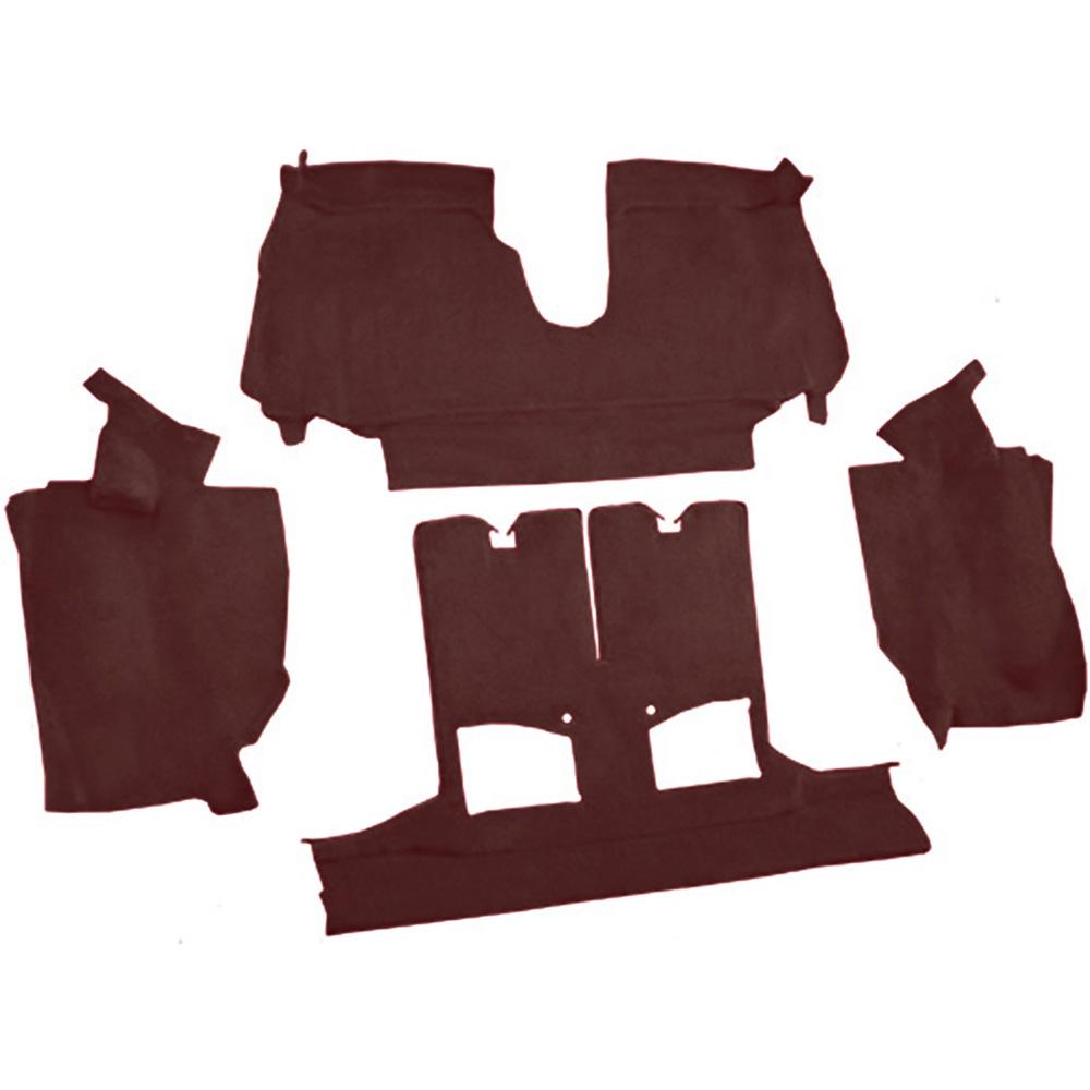 1990-93 Chevrolet Corvette Convertible w/ 2 Door Latches Rear Molded Carpet Cutpile Ruby Red