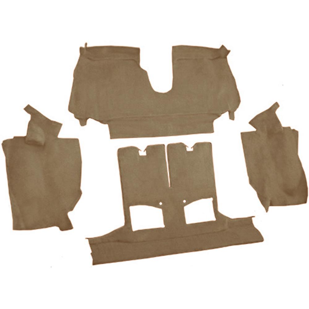 1990-93 Chevrolet Corvette Convertible w/ 2 Door Latches Rear Molded Carpet Cutpile Cognac