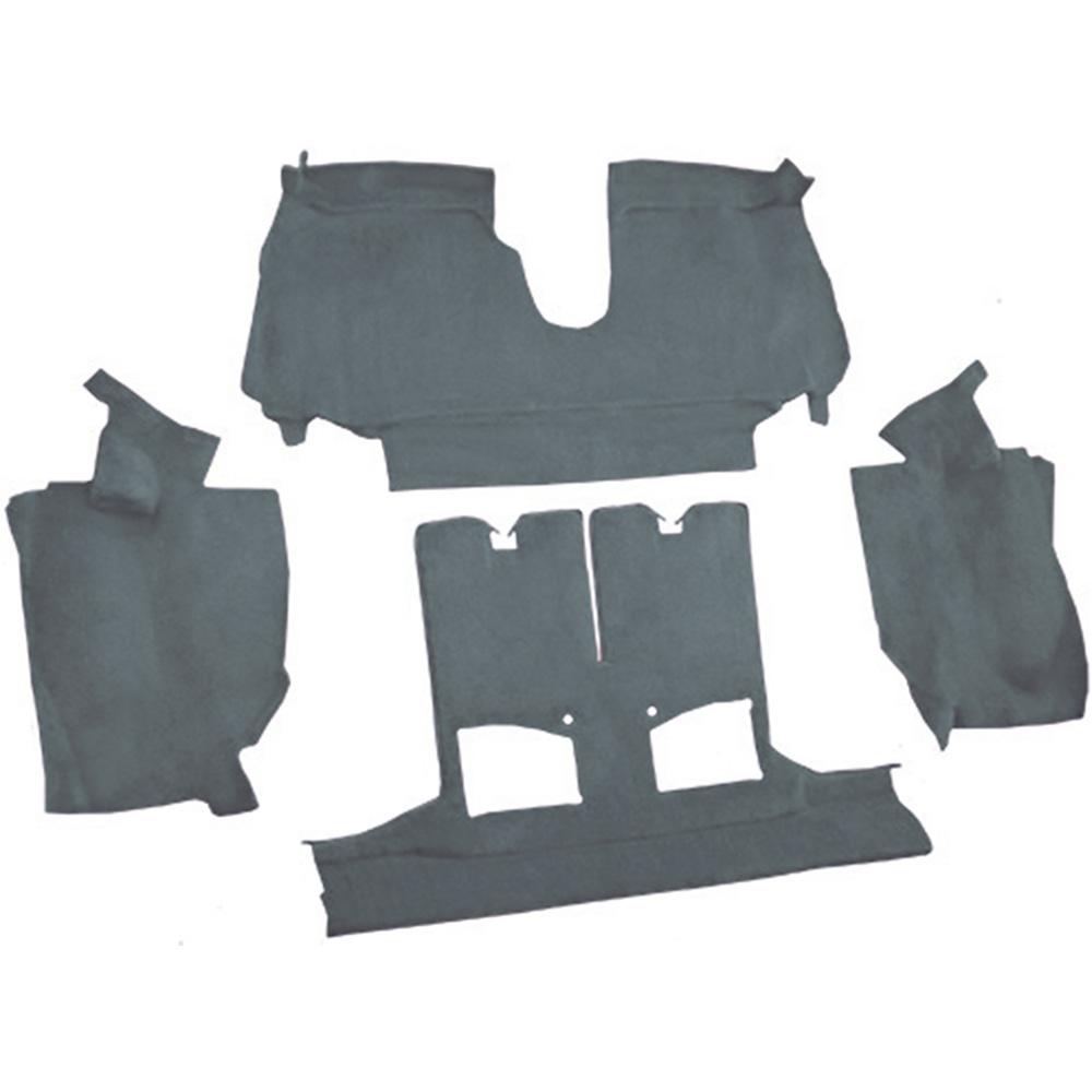 1990-93 Chevrolet Corvette Convertible w/ 2 Door Latches Rear Molded Carpet Cutpile Steel Blue / Crystal Blue