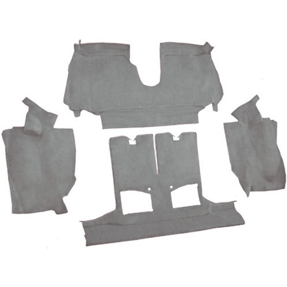 1990-93 Chevrolet Corvette Convertible w/ 2 Door Latches Rear Molded Carpet Cutpile Medium Gray/Pewter