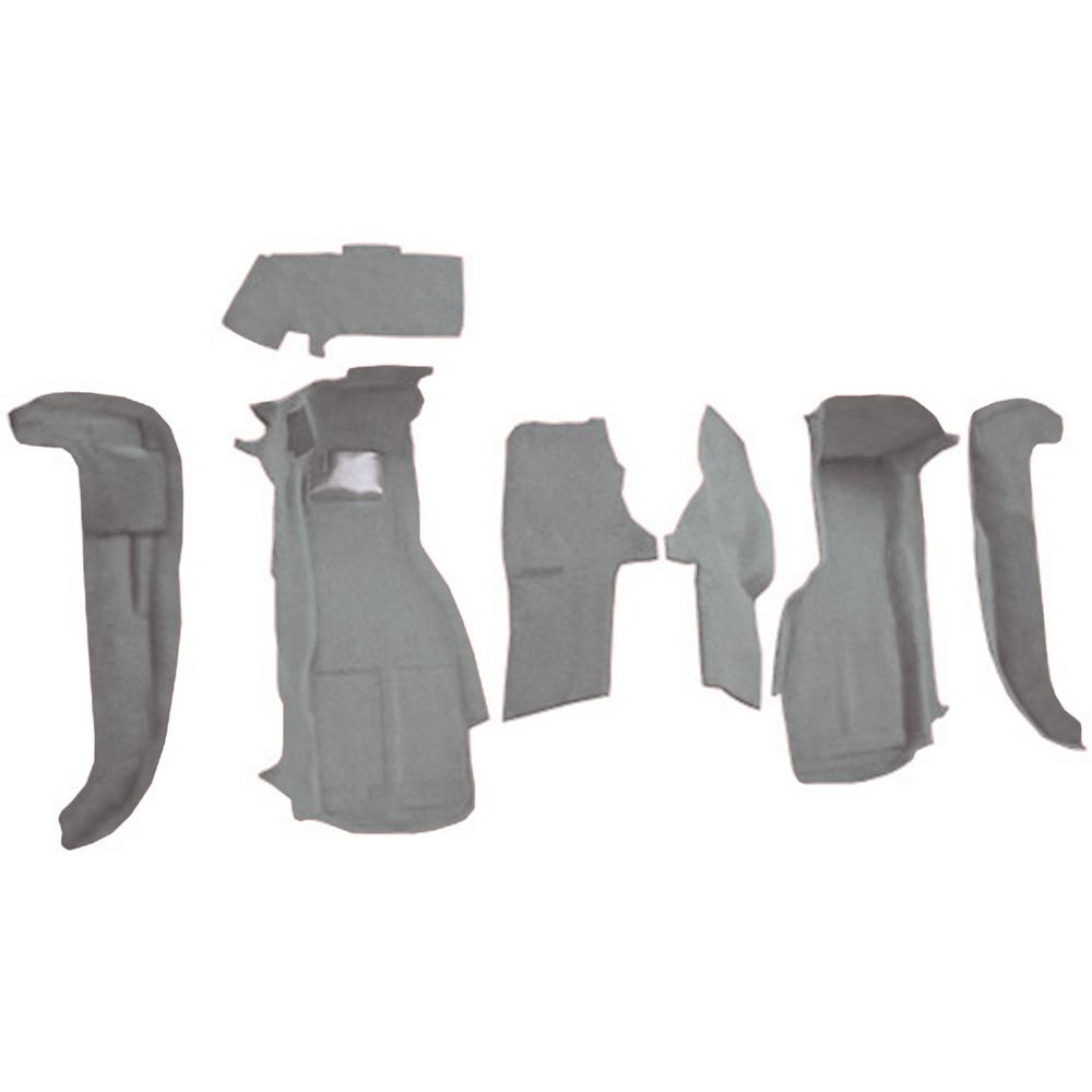 1994-96 Chevrolet Corvette Front Molded Carpet Set w/o Door Panels Cutpile Medium Gray/Pewter
