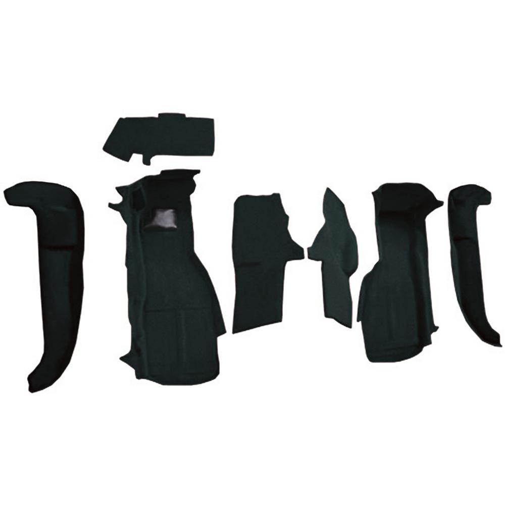 1994-96 Chevrolet Corvette Front Molded Carpet Set w/o Door Panels Truvette Black