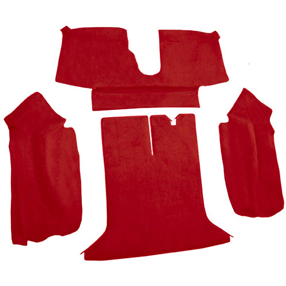 1994-96 Chevrolet Corvette Coupe Rear Molded Carpet Cutpile Flame Red