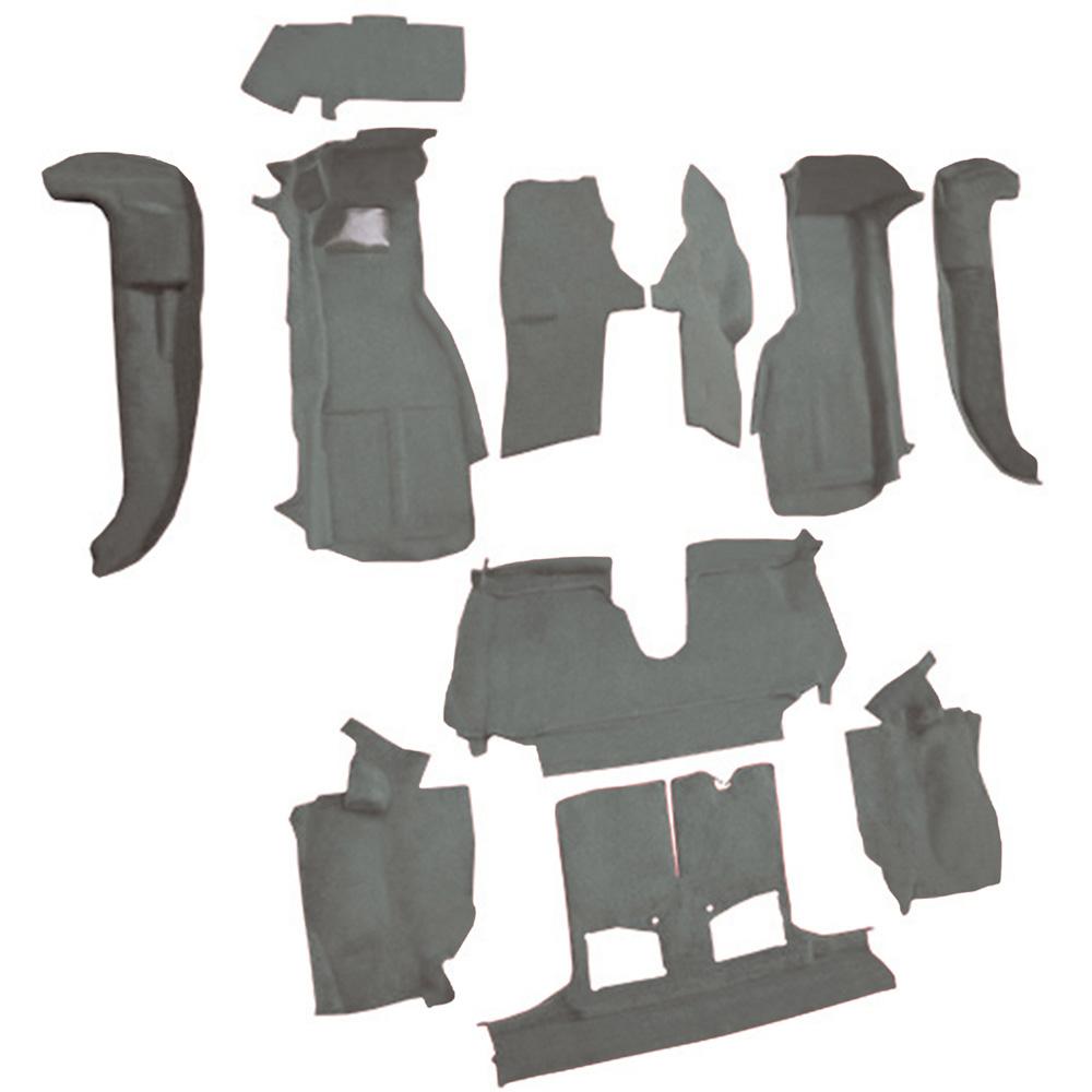 1994-96 Chevrolet Corvette Convertible w/ Heel Pad w/o Door Panels Cutpile Medium Gray/Pewter