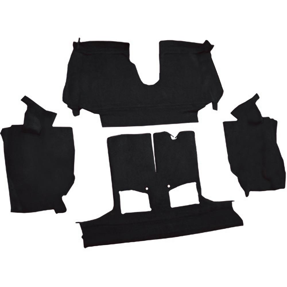 1994-96 Chevrolet Corvette Convertible Rear Molded Carpet Cutpile Black