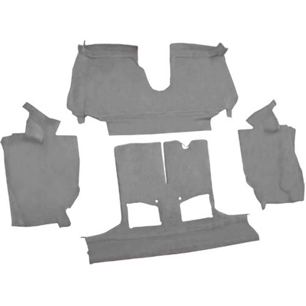 1994-96 Chevrolet Corvette Convertible Rear Molded Carpet Cutpile Medium Gray/Pewter