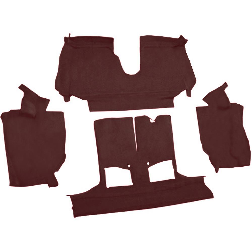 1992-93 Chevrolet Corvette Convertible w/ 1 Door Latch Rear Molded Carpet Cutpile Ruby Red