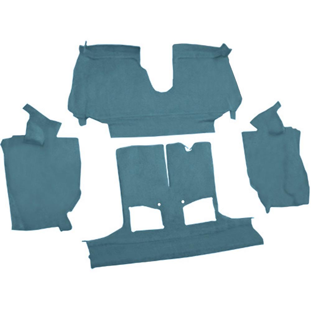 1992-93 Chevrolet Corvette Convertible w/ 1 Door Latch Rear Molded Carpet Cutpile Metallic Blue