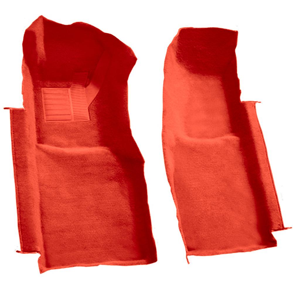 1978-80 Chevrolet Corvette Front Molded Carpet Set Cutpile Firethorn/Medium Red