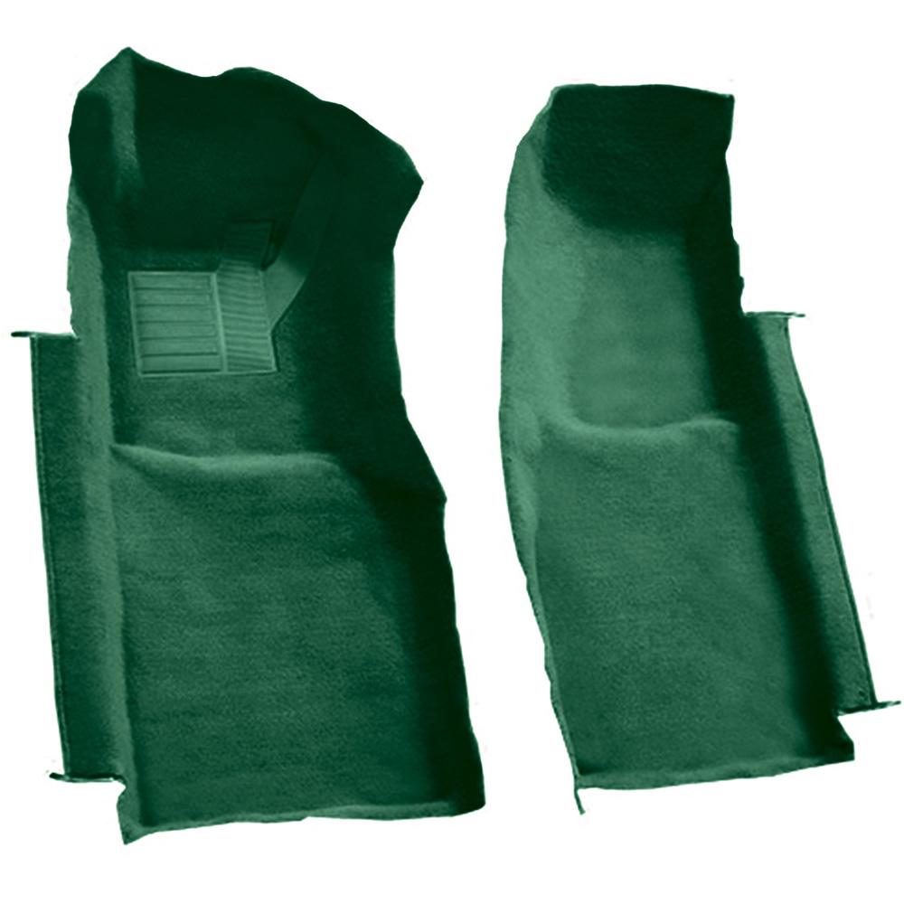 1978-80 Chevrolet Corvette Front Molded Carpet Set Cutpile Dark Green