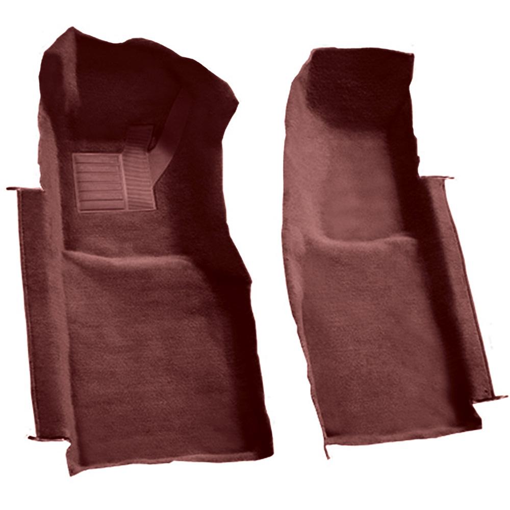 1978-80 Chevrolet Corvette Front Molded Carpet Set Cutpile Claret / Oxblood