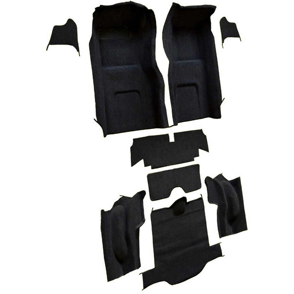 1966 Chevrolet Corvette Coupe Complete Molded Carpet Set w/o Heel Pad Loop Black