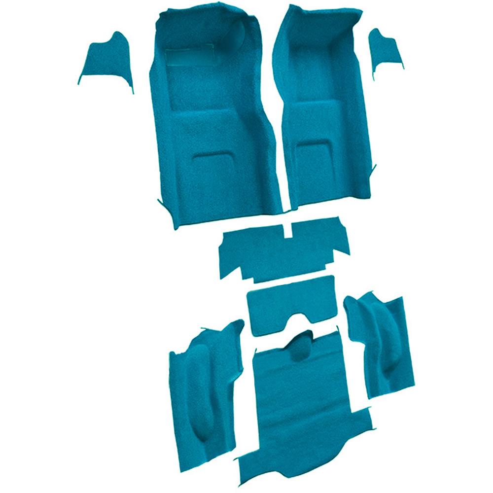 1966 Chevrolet Corvette Coupe Complete Molded Carpet Set w/o Heel Pad Loop Medium Blue