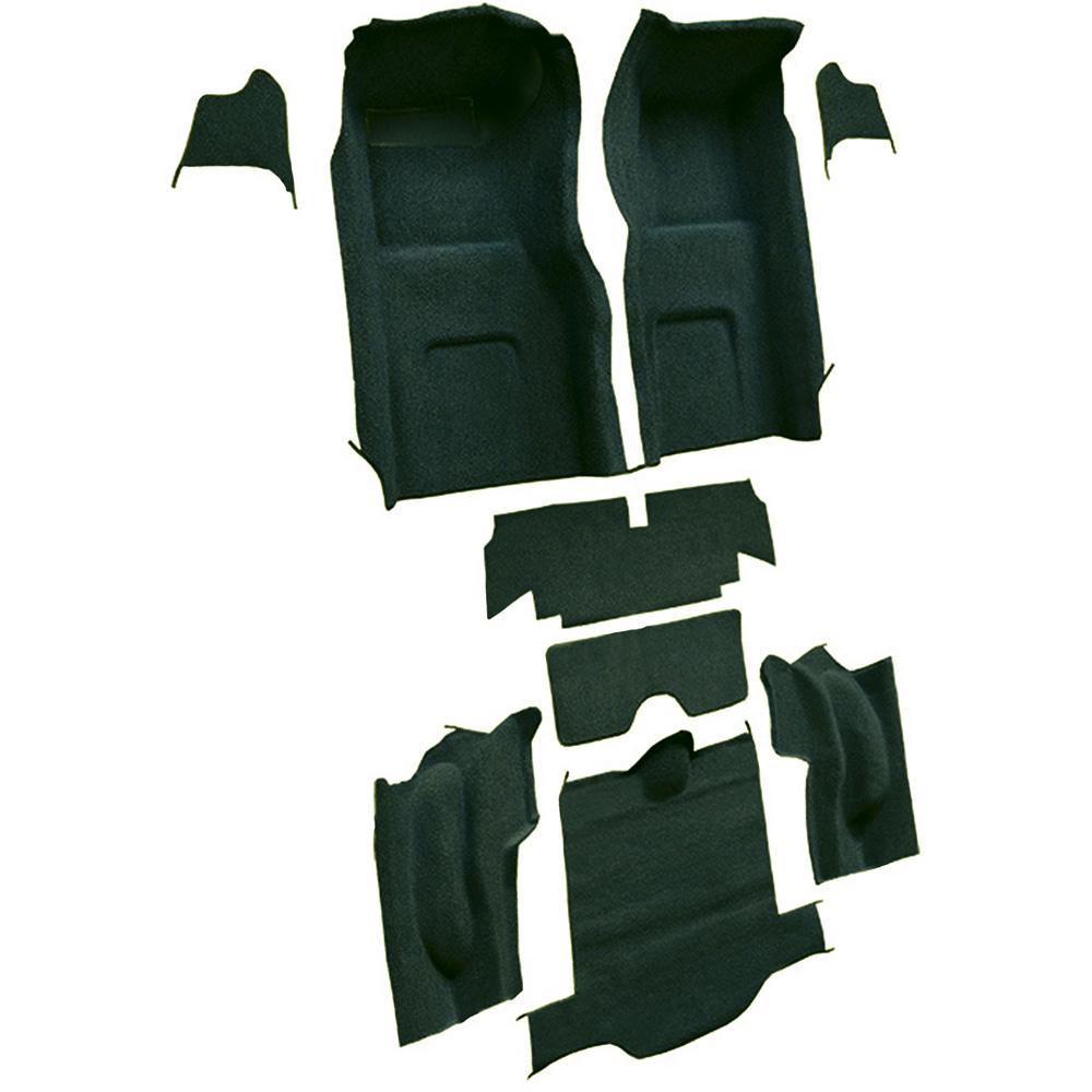 1966 Chevrolet Corvette Coupe Complete Molded Carpet Set w/o Heel Pad Loop Dark Green