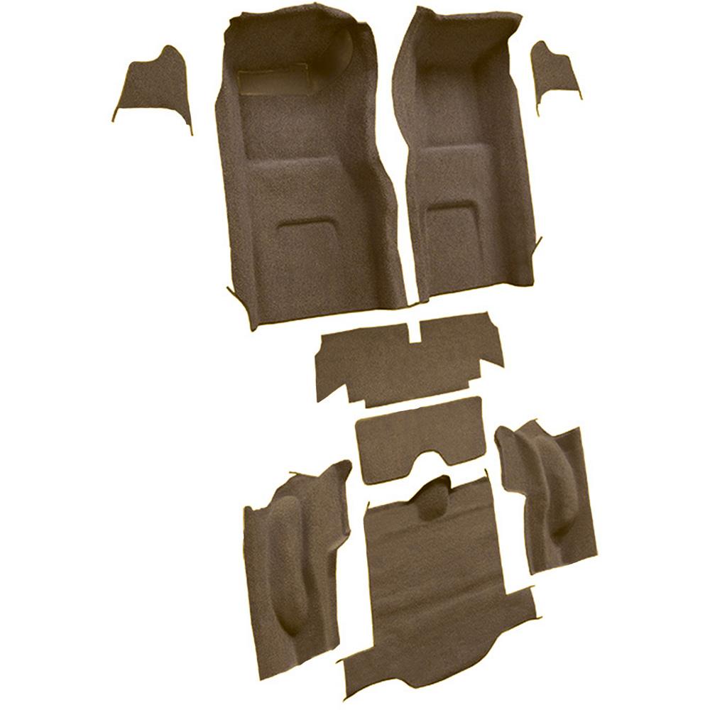 1966 Chevrolet Corvette Coupe Complete Molded Carpet Set w/o Heel Pad Loop Medium Saddle