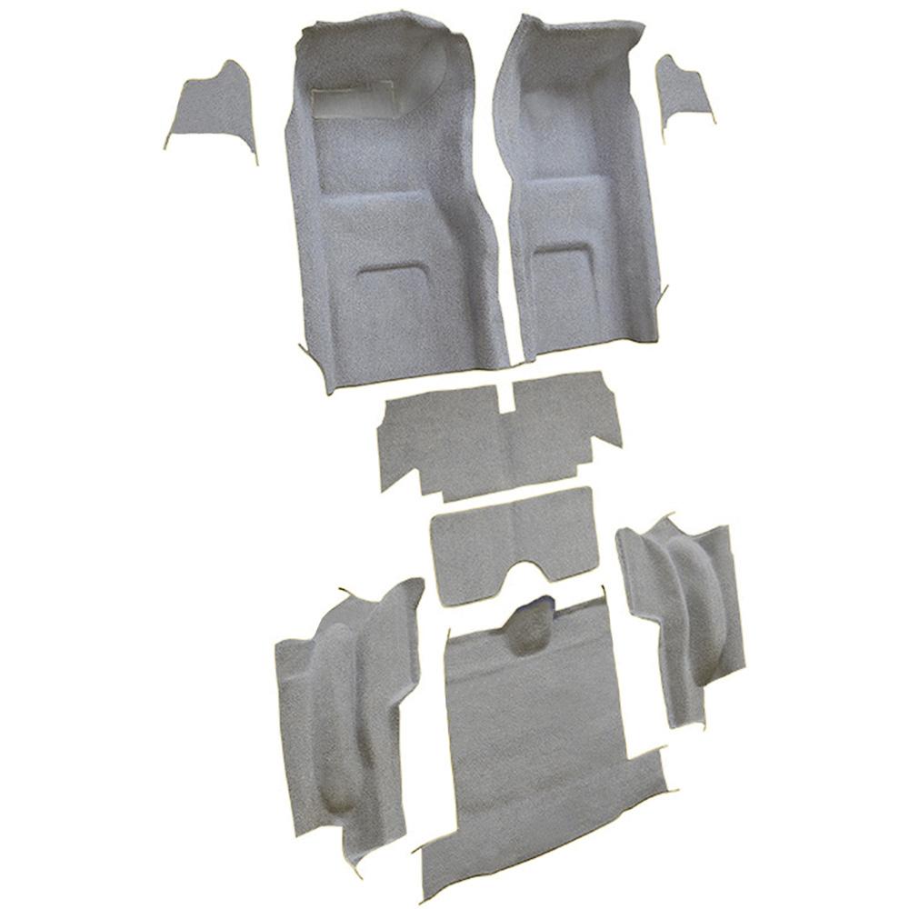 1965-66 Chevrolet Corvette Roadster Complete Molded Carpet Set w/o Heel Pad Loop Silver