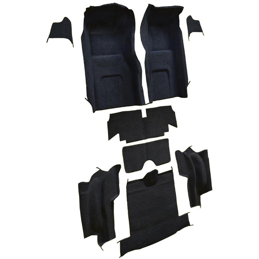 1965-66 Chevrolet Corvette Roadster Complete Molded Carpet Set w/o Heel Pad Loop Midnight Blue