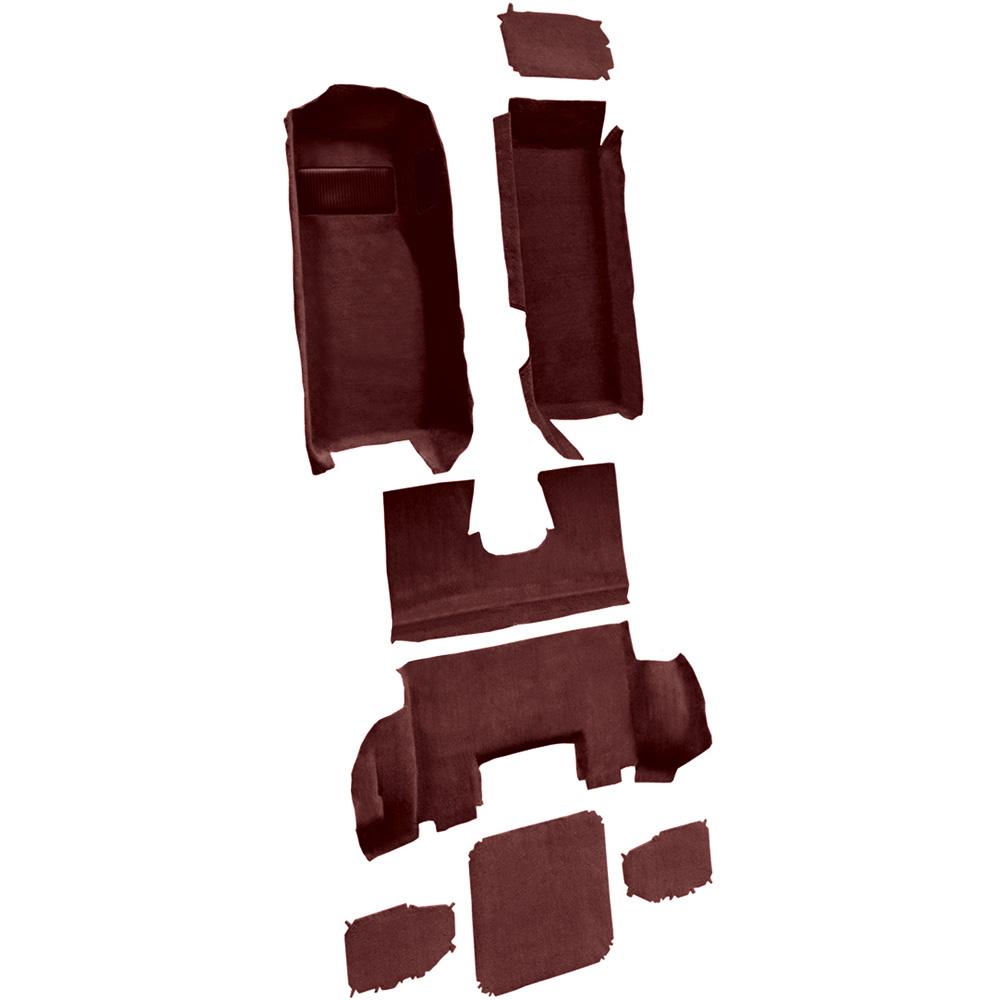 1997-04 Chevrolet Corvette Coupe Complete Molded Carpet Set w/ Heel Pad Cutpile Claret / Oxblood