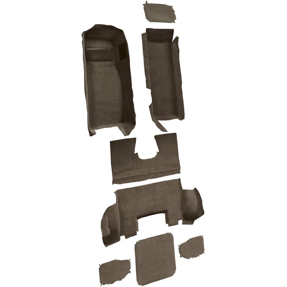 1997-04 Chevrolet Corvette Coupe Complete Molded Carpet Set w/ Heel Pad Cutpile Medium Dark Oak