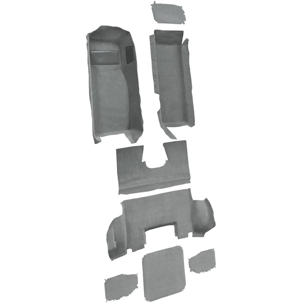 1997-04 Chevrolet Corvette Coupe Complete Molded Carpet Set w/ Heel Pad Cutpile Medium Gray/Pewter