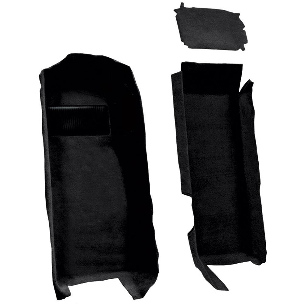 1997-04 Chevrolet Corvette Coupe/Convertible Front Molded Carpet Set w/ Heel Pad Cutpile Black