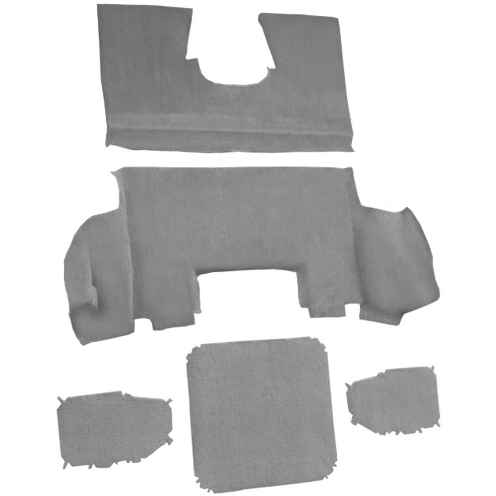 1997-04 Chevrolet Corvette Coupe Rear Molded Carpet Cutpile Medium Gray/Pewter