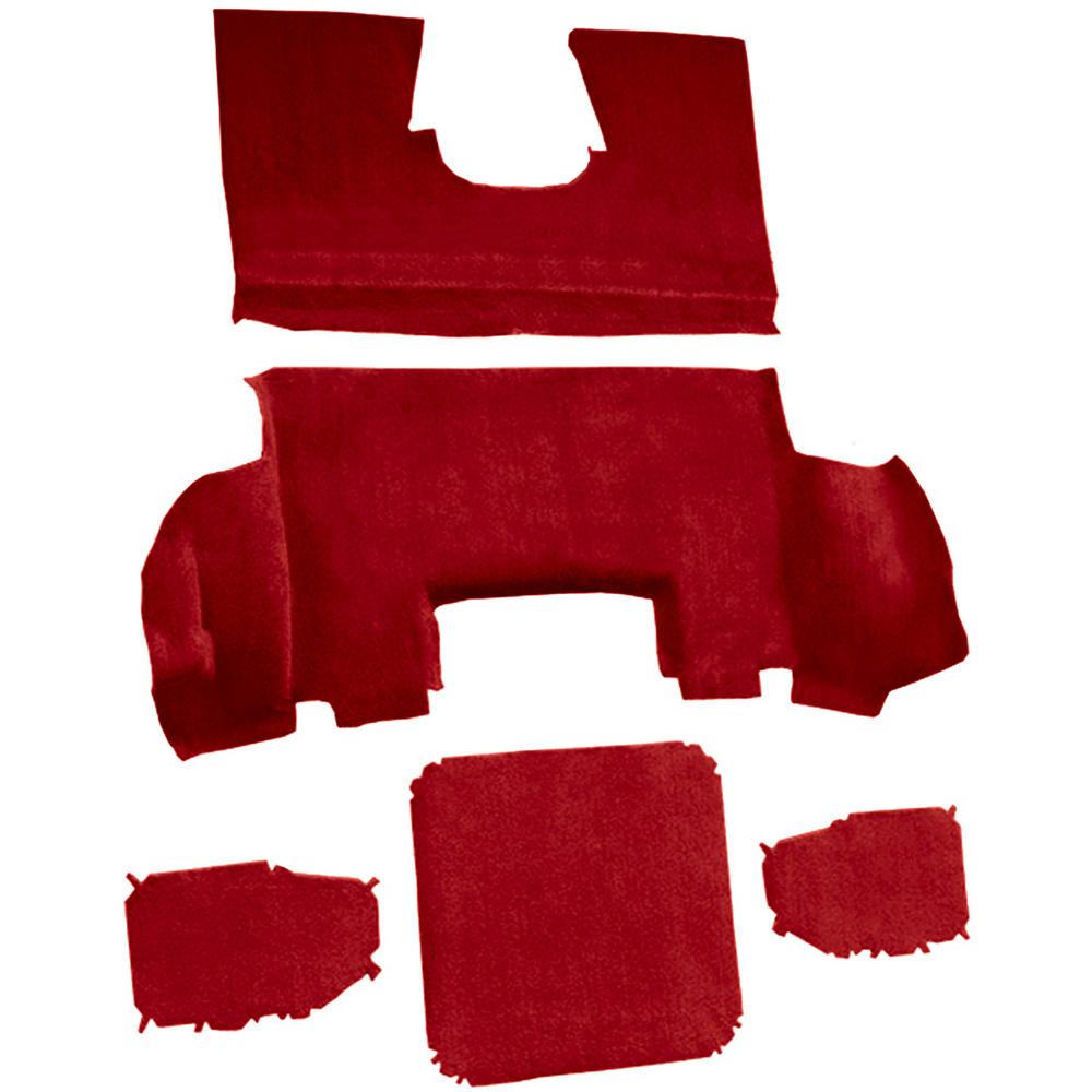 1997-04 Chevrolet Corvette Coupe Rear Molded Carpet Truvette Torch Red