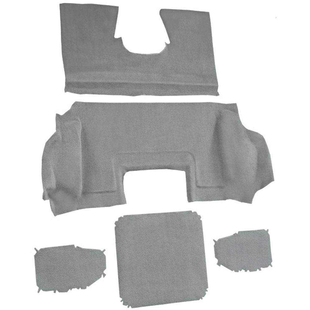 1998-00 Chevrolet Corvette Hardtop/Convertible Rear Molded Carpet Cutpile Medium Gray/Pewter