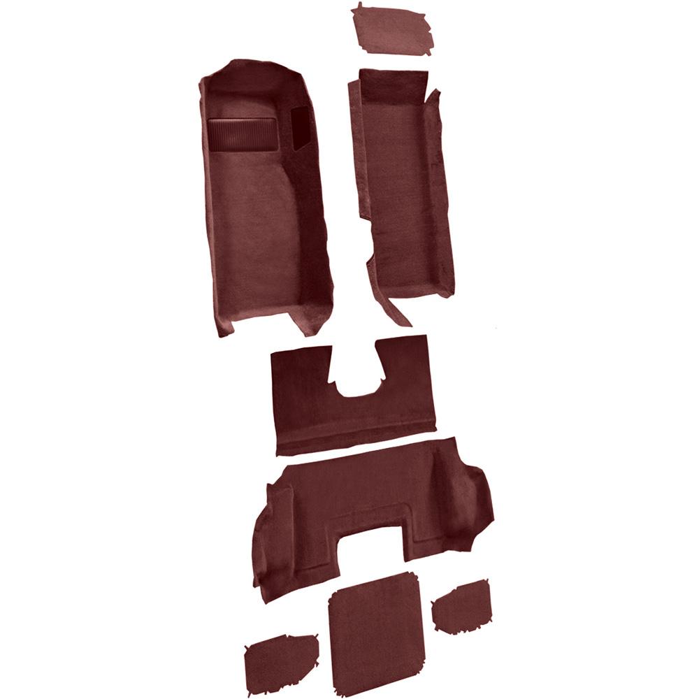1998-00 Chevrolet Corvette Hardtop/Convertible Complete Molded Carpet Set w/ Heel Pad Cutpile Claret / Oxblood