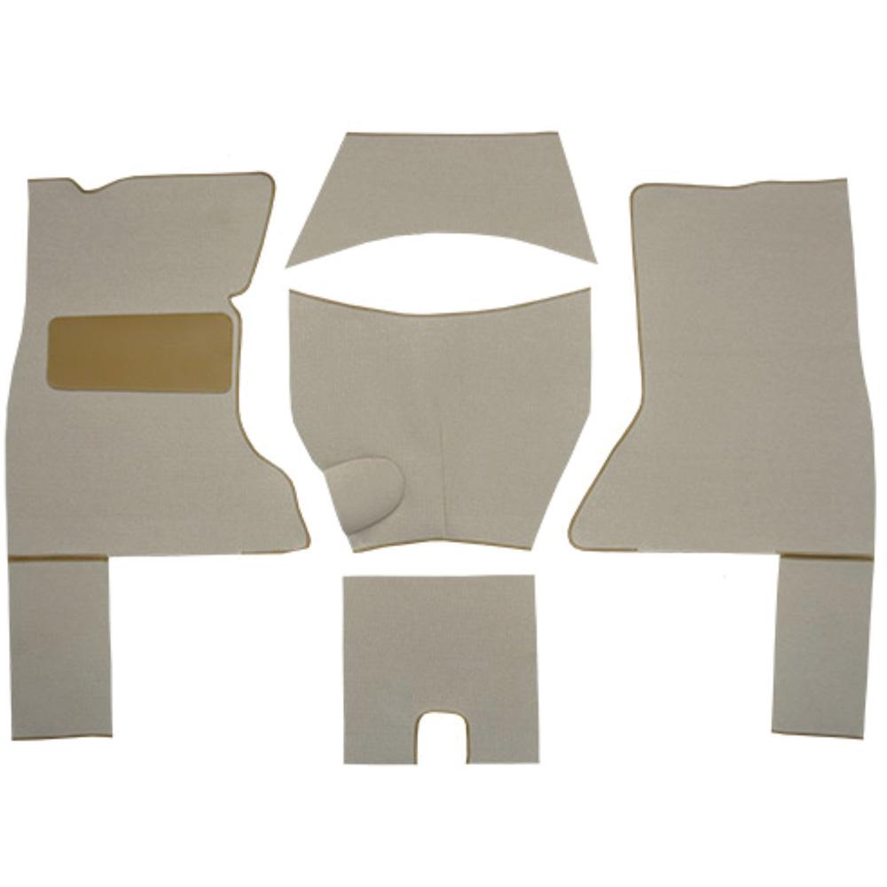 1953-55 Chevrolet Corvette Complete Cut & Sewn Carpet Set Grospoint Beige