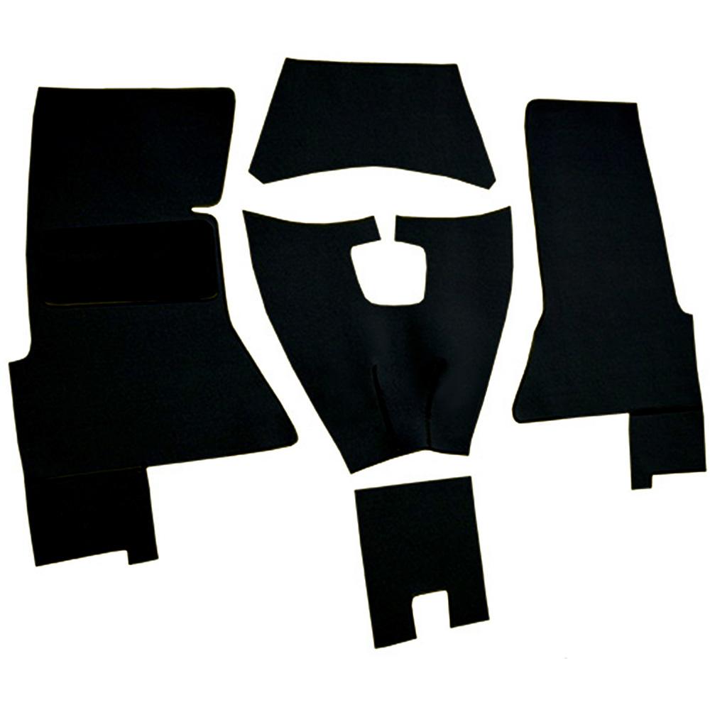 1958 Chevrolet Corvette Complete Cut & Sewn Carpet Set Daytona Black