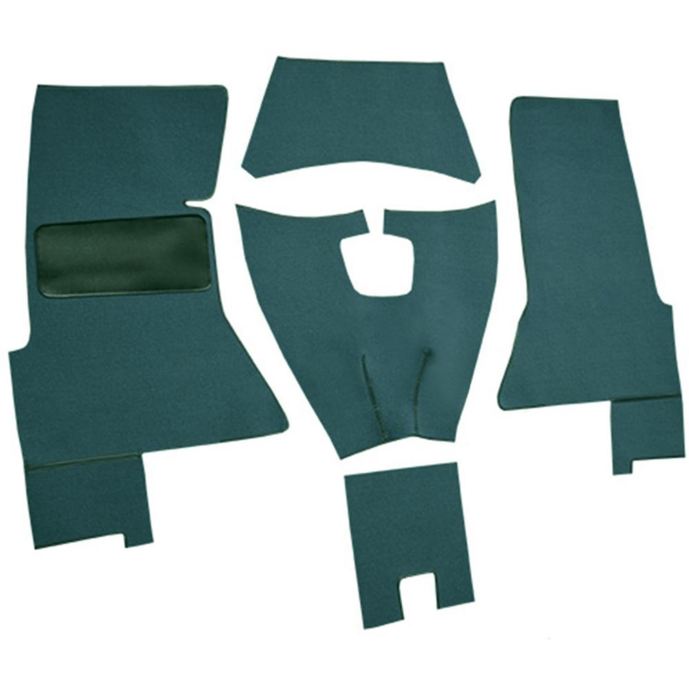 1958 Chevrolet Corvette Complete Cut & Sewn Carpet Set Foam Tuxedo Turquoise