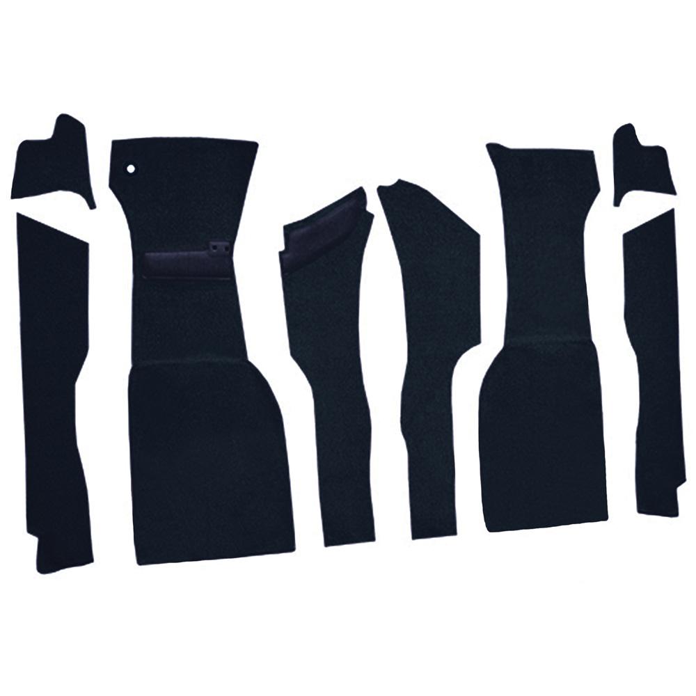 1963 Chevrolet Corvette Front Cut & Sewn Carpet Set w/o Heel Pad Loop Dark Blue