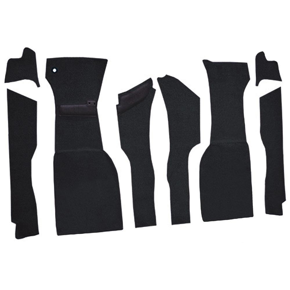 1963 Chevrolet Corvette Front Cut & Sewn Carpet Set w/o Heel Pad Loop Midnight Blue