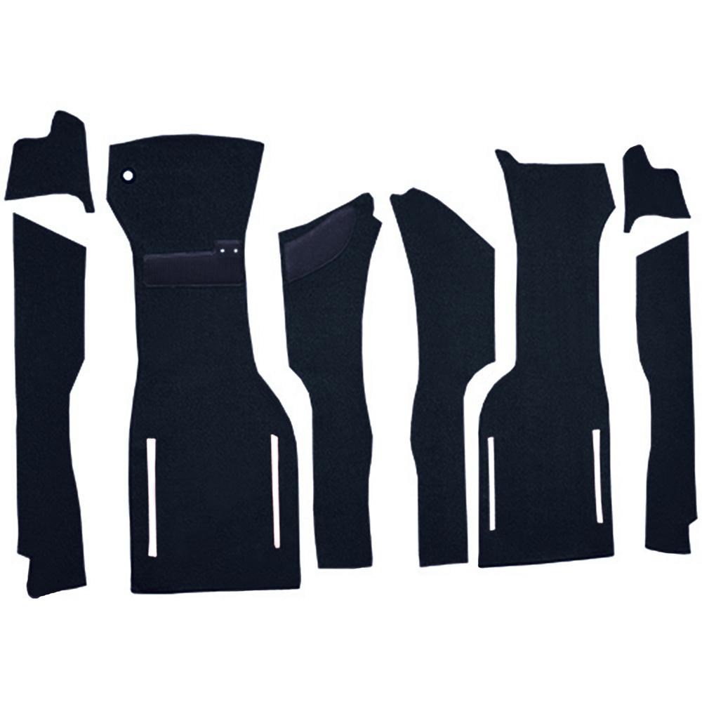 1964 Chevrolet Corvette Front Cut & Sewn Carpet Set w/o Heel Pad Loop Dark Blue