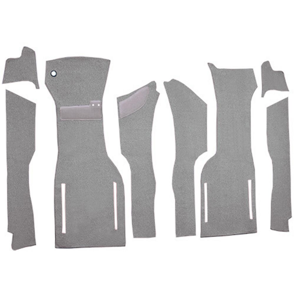 1964 Chevrolet Corvette Front Cut & Sewn Carpet Set w/o Heel Pad Loop Silver