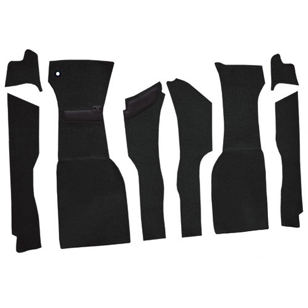 1963 Chevrolet Corvette Front Cut & Sewn Carpet Set Foam Loop Black